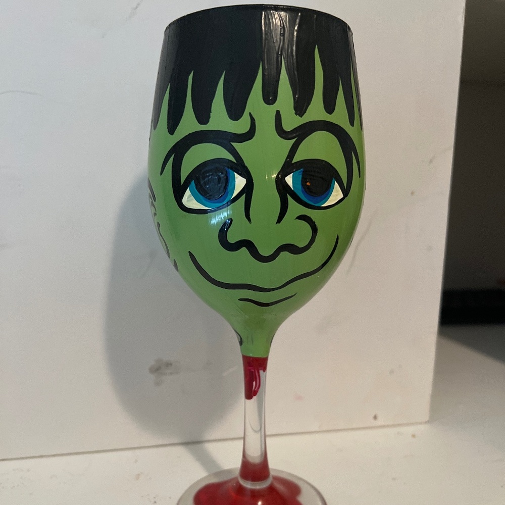 Halloween wine glass